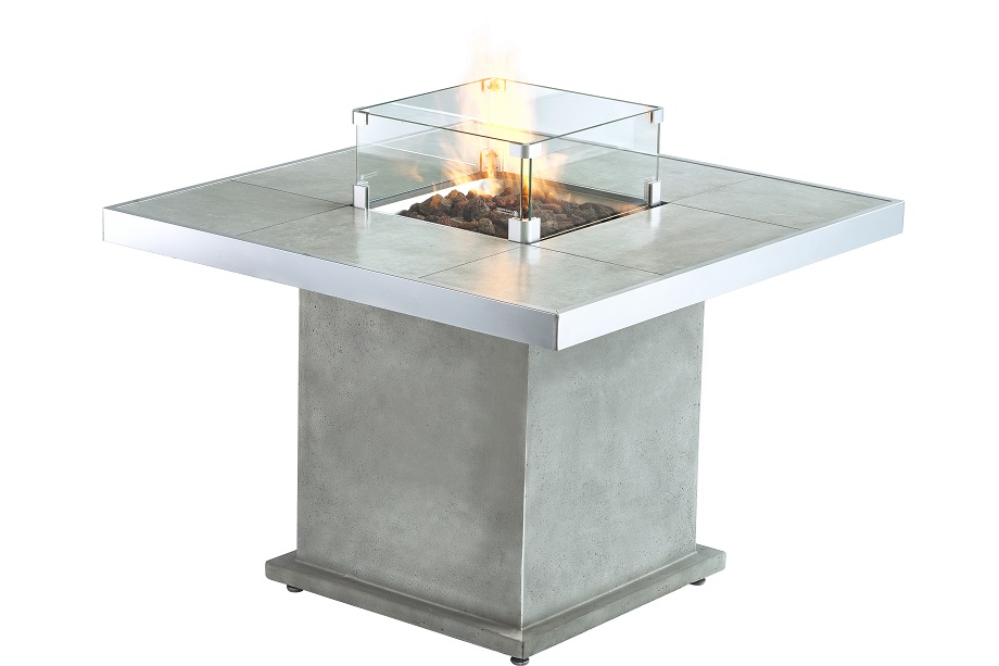 Clifton Gaskamin Comfort Lounge Table – Grey mit Tischplatte